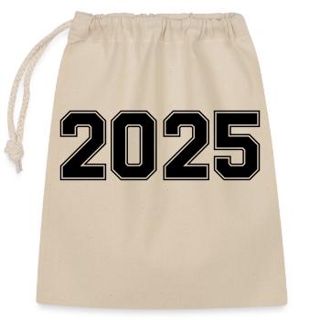 2025 - Closable cotton gift bag (25x30cm) - nature - Front