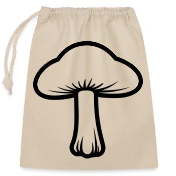 Pilz - Verschließbarer Geschenkbeutel aus Baumwolle (25x30cm) - Natur - Vorne