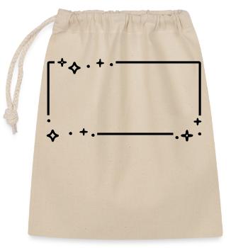 Cadre étoiles étoiles - Sac cadeau en coton avec cordon (25 x 30 cm) - nature - Devant