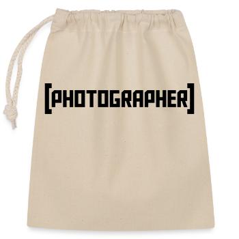 Photographer - Verschließbarer Geschenkbeutel aus Baumwolle (25x30cm) - Natur - Vorne