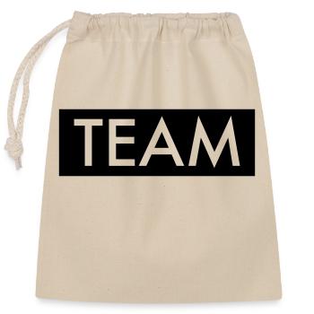 Équipe - Sac cadeau en coton avec cordon (25 x 30 cm) - nature - Devant