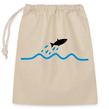 flying_fish - Closable cotton gift bag (25x30cm) - nature - Front