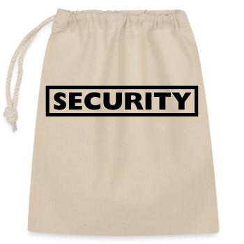 Security Design - Closable cotton gift bag (25x30cm) - nature - Front