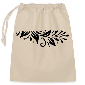 Leaves Decor - Closable cotton gift bag (25x30cm) - nature - Front
