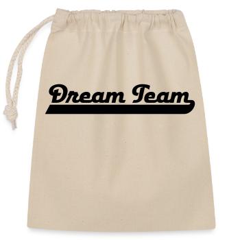 Dream Team - Closable cotton gift bag (25x30cm) - nature - Front