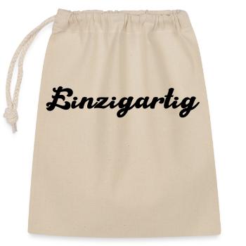 unique - Closable cotton gift bag (25x30cm) - nature - Front