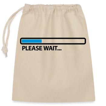please_wait_2c - Verschließbarer Geschenkbeutel aus Baumwolle (25x30cm) - Natur - Vorne