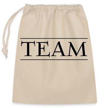 team - Closable cotton gift bag (25x30cm) - nature - Front