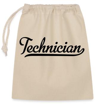 technician - Closable cotton gift bag (25x30cm) - nature - Front