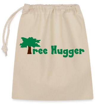 Tree Hugger - Closable cotton gift bag (25x30cm) - nature - Front