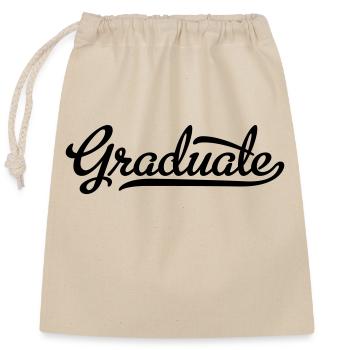 Graduate - Closable cotton gift bag (25x30cm) - nature - Front