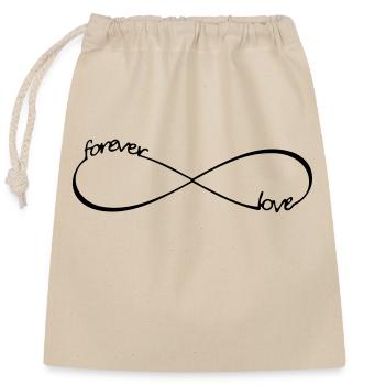Forever Love Infinity Symbol 8 - Closable cotton gift bag (25x30cm) - nature - Front