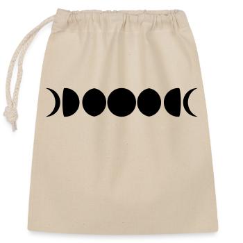 symbole de nuit lune vivre croissant de lune pleine faucille - Sac cadeau en coton avec cordon (25 x 30 cm) - nature - Devant