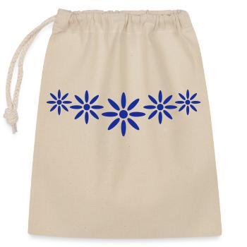 Lot de jolies fleurs Marguerite motif décoratif - Sac cadeau en coton avec cordon (25 x 30 cm) - nature - Devant