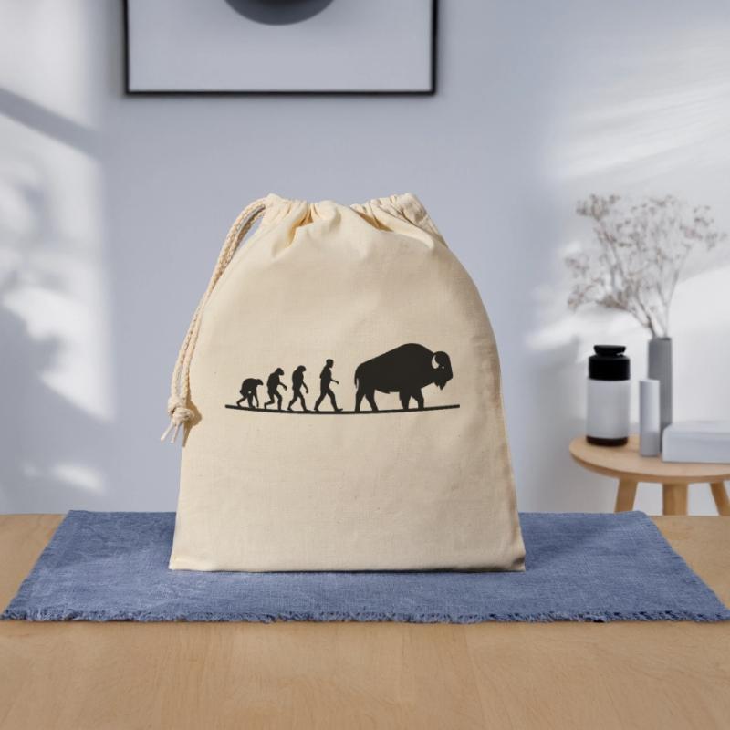 buffalo evolution Closable cotton gift bag (25x30cm)