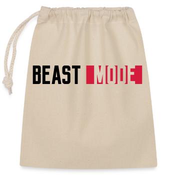 logo monster mode on switch beast button switch - Closable cotton gift bag (25x30cm) - nature - Front
