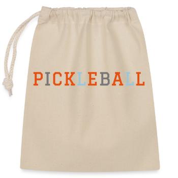 pickleball cadeau pickelballer - Sac cadeau en coton avec cordon (25 x 30 cm) - nature - Devant
