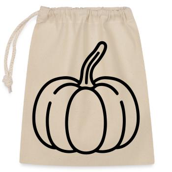 pumpkin - Closable cotton gift bag (25x30cm) - nature - Front