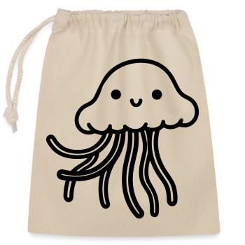 Jellyfish - Closable cotton gift bag (25x30cm) - nature - Front