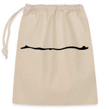 Farbklex line brush stroke underline - Closable cotton gift bag (25x30cm) - nature - Front