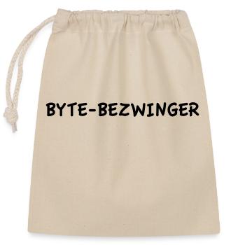 Byte Conqueror - Closable cotton gift bag (25x30cm) - nature - Front