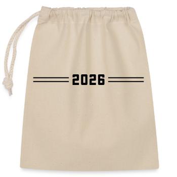 Symbole 2026 - Sac cadeau en coton avec cordon (25 x 30 cm) - nature - Devant