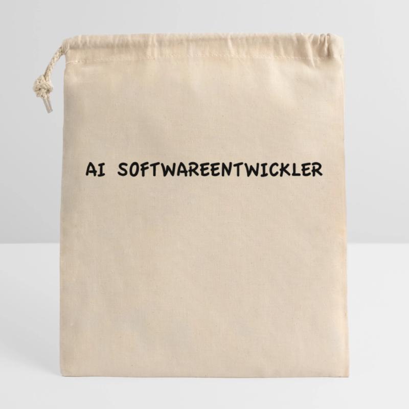 AI Software Developer Closable cotton gift bag (25x30cm)
