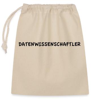 Data Scientist - Closable cotton gift bag (25x30cm) - nature - Front