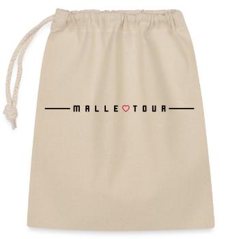 Malle Tour Heart - Closable cotton gift bag (25x30cm) - nature - Front