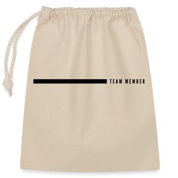 Team Member Line - Closable cotton gift bag (25x30cm) - nature - Front