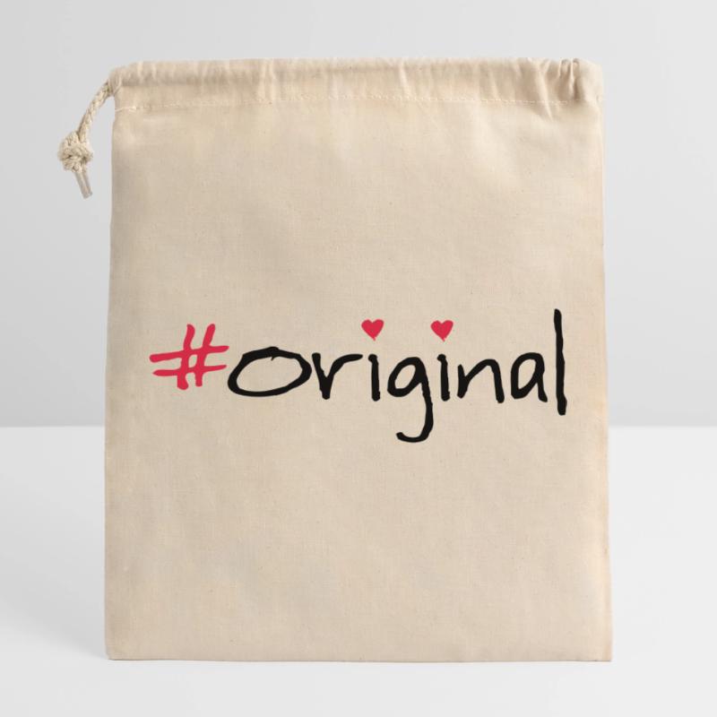 Langue source Sac cadeau en coton avec cordon (25 x 30 cm)