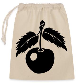cherry - Closable cotton gift bag (25x30cm) - nature - Front