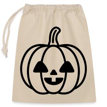 pumpkin - Closable cotton gift bag (25x30cm) - nature - Front