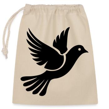 Colombe - Sac cadeau en coton avec cordon (25 x 30 cm) - nature - Devant