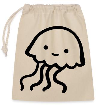 Jellyfish - Closable cotton gift bag (25x30cm) - nature - Front