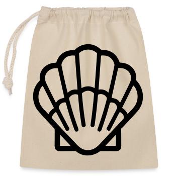 Shell - Closable cotton gift bag (25x30cm) - nature - Front