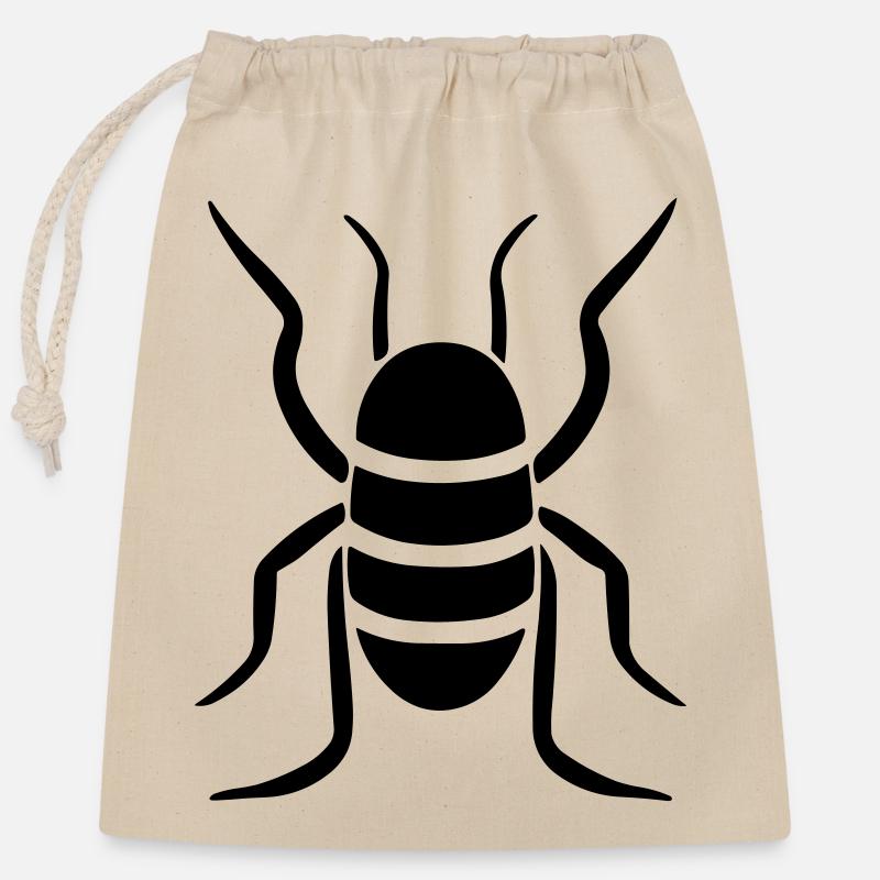 Termite - Closable cotton gift bag (25x30cm) - nature