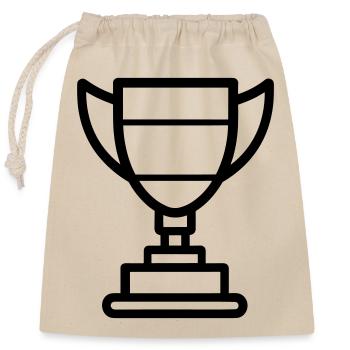 trophée - Sac cadeau en coton avec cordon (25 x 30 cm) - nature - Devant