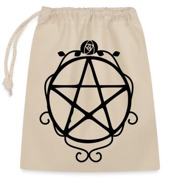 Symbole de l’étoile de la Wicca - Sac cadeau en coton avec cordon (25 x 30 cm) - nature - Devant