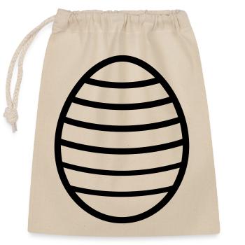 Easter Egg - Closable cotton gift bag (25x30cm) - nature - Front
