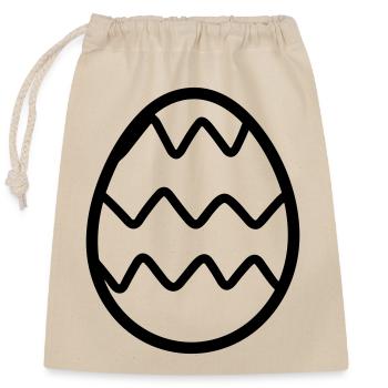 Egg - Closable cotton gift bag (25x30cm) - nature - Front