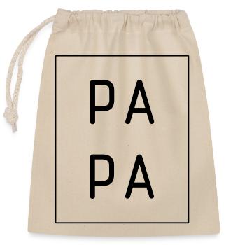 father - Closable cotton gift bag (25x30cm) - nature - Front