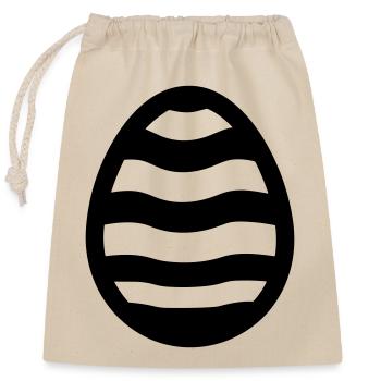 Egg - Closable cotton gift bag (25x30cm) - nature - Front