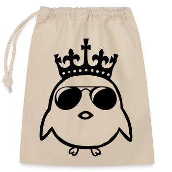Le roi Kücken - Sac cadeau en coton avec cordon (25 x 30 cm) - nature - Devant