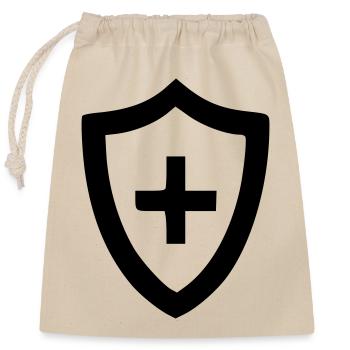 Health Shield - Closable cotton gift bag (25x30cm) - nature - Front