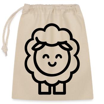 sheep - Closable cotton gift bag (25x30cm) - nature - Front