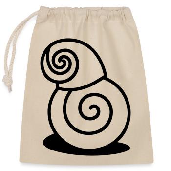 Schnecke - Verschließbarer Geschenkbeutel aus Baumwolle (25x30cm) - Natur - Vorne