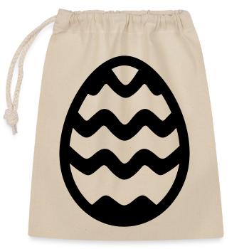 Egg - Closable cotton gift bag (25x30cm) - nature - Front
