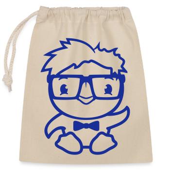 Bird Duck Nerd Geek Clever Intelligent Lunettes à monture en corne - Sac cadeau en coton avec cordon (25 x 30 cm) - nature - Devant