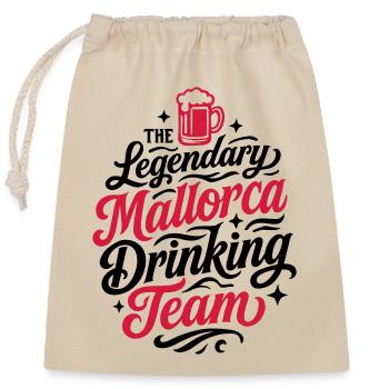 Mallorca Drinking Team - Verschließbarer Geschenkbeutel aus Baumwolle (25x30cm) - Natur - Vorne
